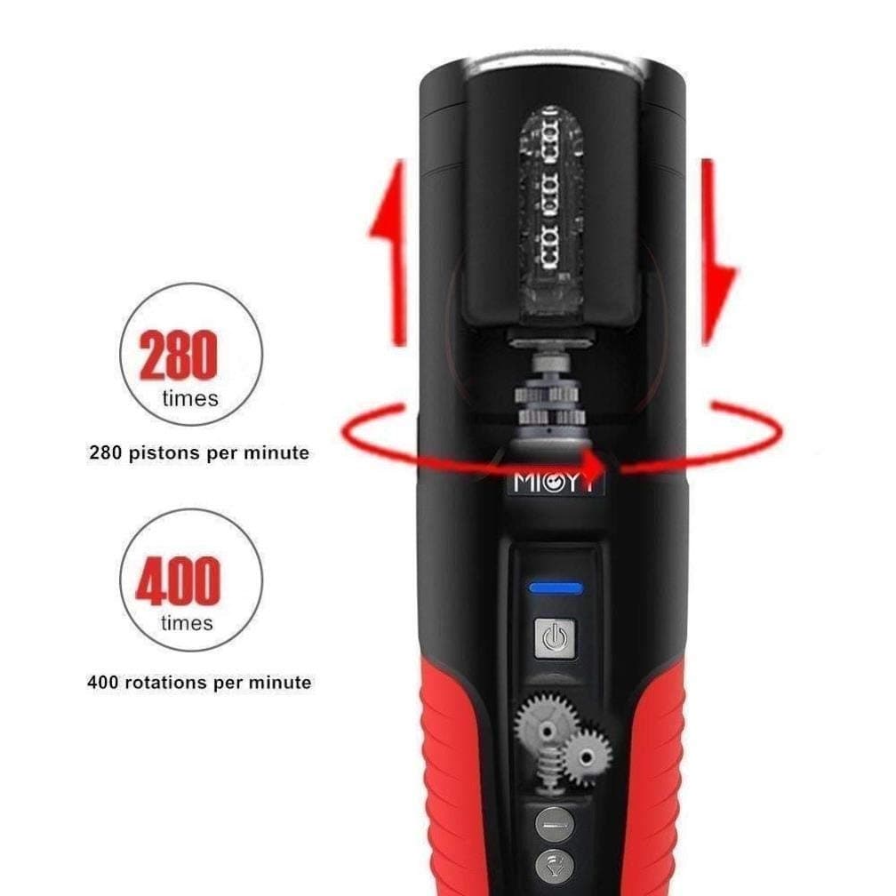 EnjoyFun- Large Size 10 Pattern Male Automatic Piston Cup Sǔckǐng 280 Times/Min and 360° Rotating Electronic Massage Cup Male's Toy