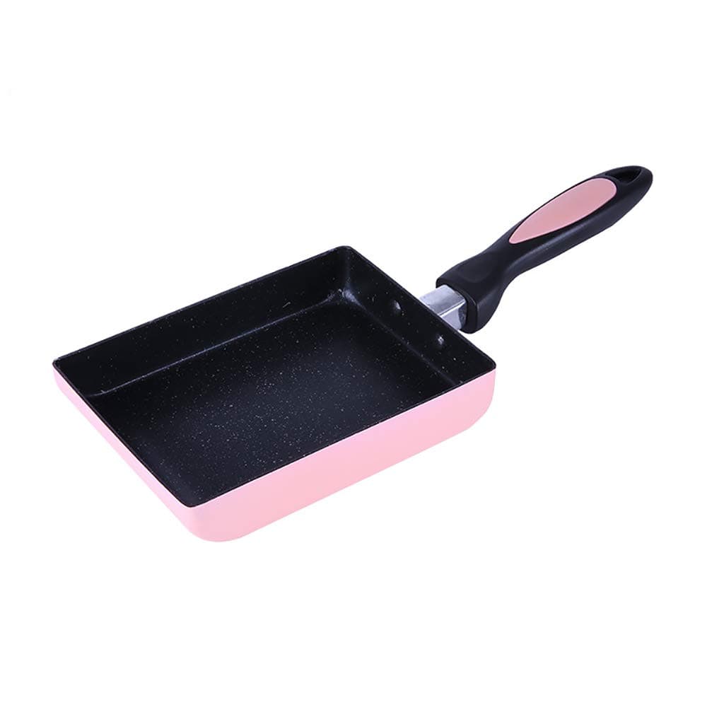 LI-GELISI Tamagoyaki Japanese Omelette Pan/Egg Pan, Colour Collection/Hard Anodized Non-Stick Coating Carbon Steel Pan (PFOA Free) Rectangle Frying Pan Mini Frying Pan (Fink)