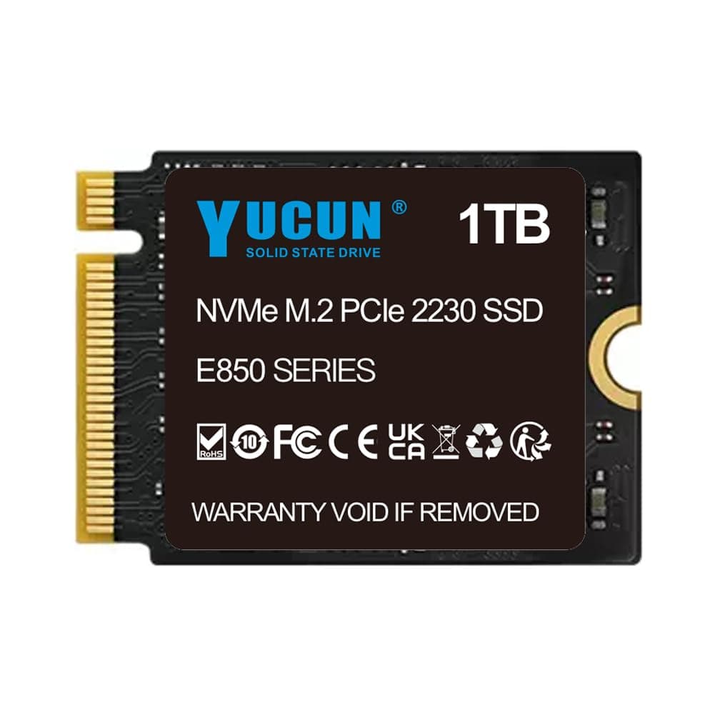 YUCUN 1TB M.2 2230 NVMe SSD PCIe Solid State Drive Compatible with Steam Deck, Surface Pro, Tablets