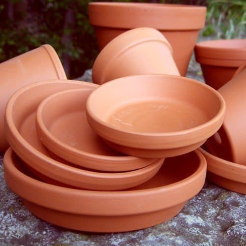 [S11] Round terracotta plant pot saucers - 11cm diameter (pack of 10)