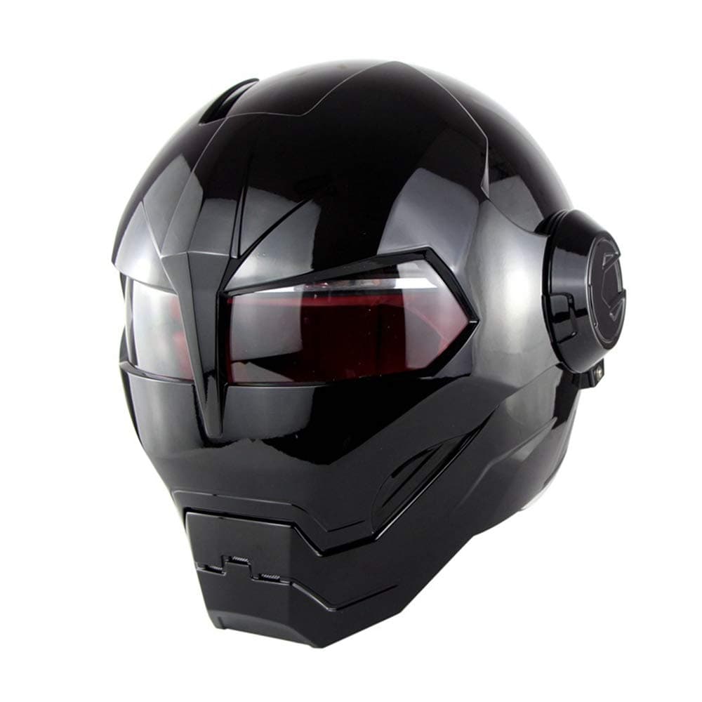 SKLLA D.O.T Certified Motorcycle Helmet Motocross Full Face Casco Moto Flip Open Mask Helmet, Iron Man Transformers - M, L, XL,M
