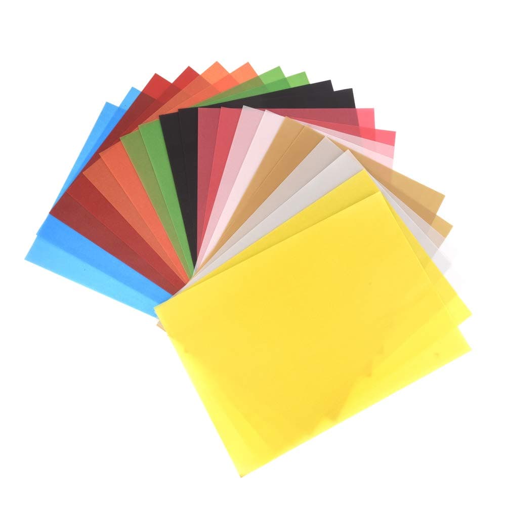 ewtshop 20 Sheets of Coloured Tracing Paper, 10 Colours, DIN A4, 100gsm, Parchment Paper for Crafts, Packaging, Scrapbooking