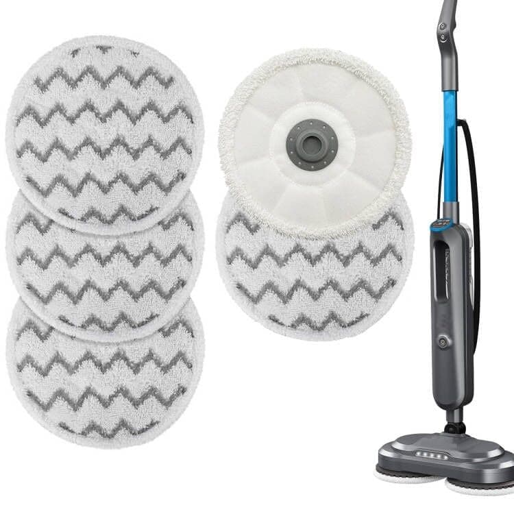 3897A Rotating Steam Mop Pads Compatible with Bissell SpinWave SmartSteam Scrubbing Steam Mop 3897A 3712 3712W-5 Pack