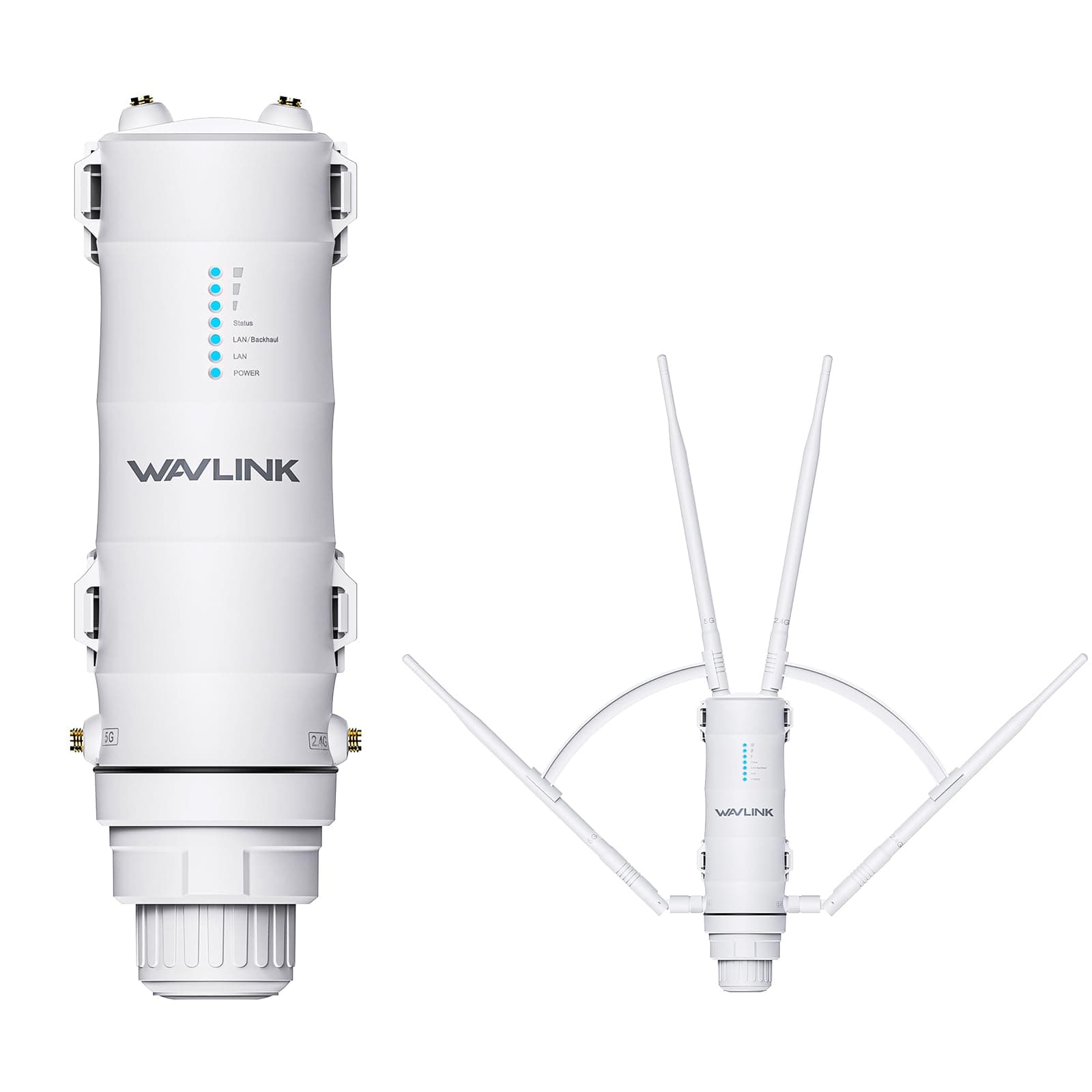 WAVLINK AC1200 Outdoor Long Range Weatherproof WiFi Extender/Wireless Access Point with Passive POE, Dual Band 2.4G+5G, 4x7dBi Omni Directional Antennas, Supports Router/AP/Repeater/Mesh Modes