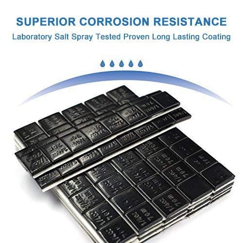 CKAuto 1/4オンス 0.25オンス グレー ホイールウェイトに接着 イージーピールタイプ 車、トラック、SUV、オートバイ、ロープロファイル、60オンス/箱、米国OEM品質（240個） Black ブラック CKsafeAWW005Black