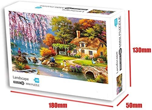 Shayee 1000 Piece Mini Jigsaw Puzzle Landscape Puzzle Toys for Kids Teens Adult Learning and Education Toys Family Photo Frame Gifts