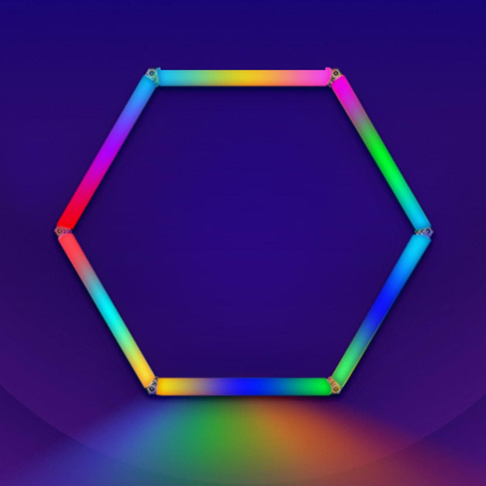 CXY-DPFRGB Hexagonal Garage LED Light, Colorful Modes, Safe Design, Easy Installation, Versatile Use Garage Light