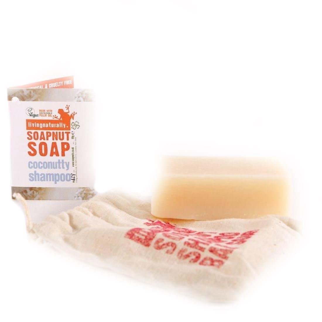 Living Naturally | Coconutty Soapnut Shampoo Bar | 1 x 90g