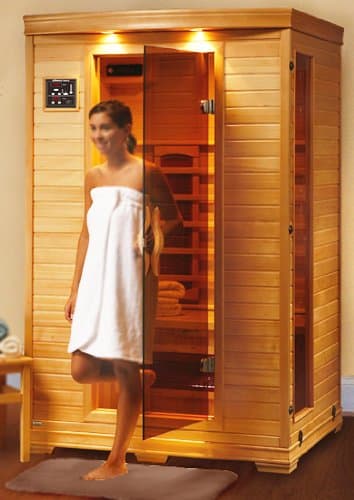 2 person Infrared Sauna with Carbon Heater SA1434: 48" x 40" x 76"