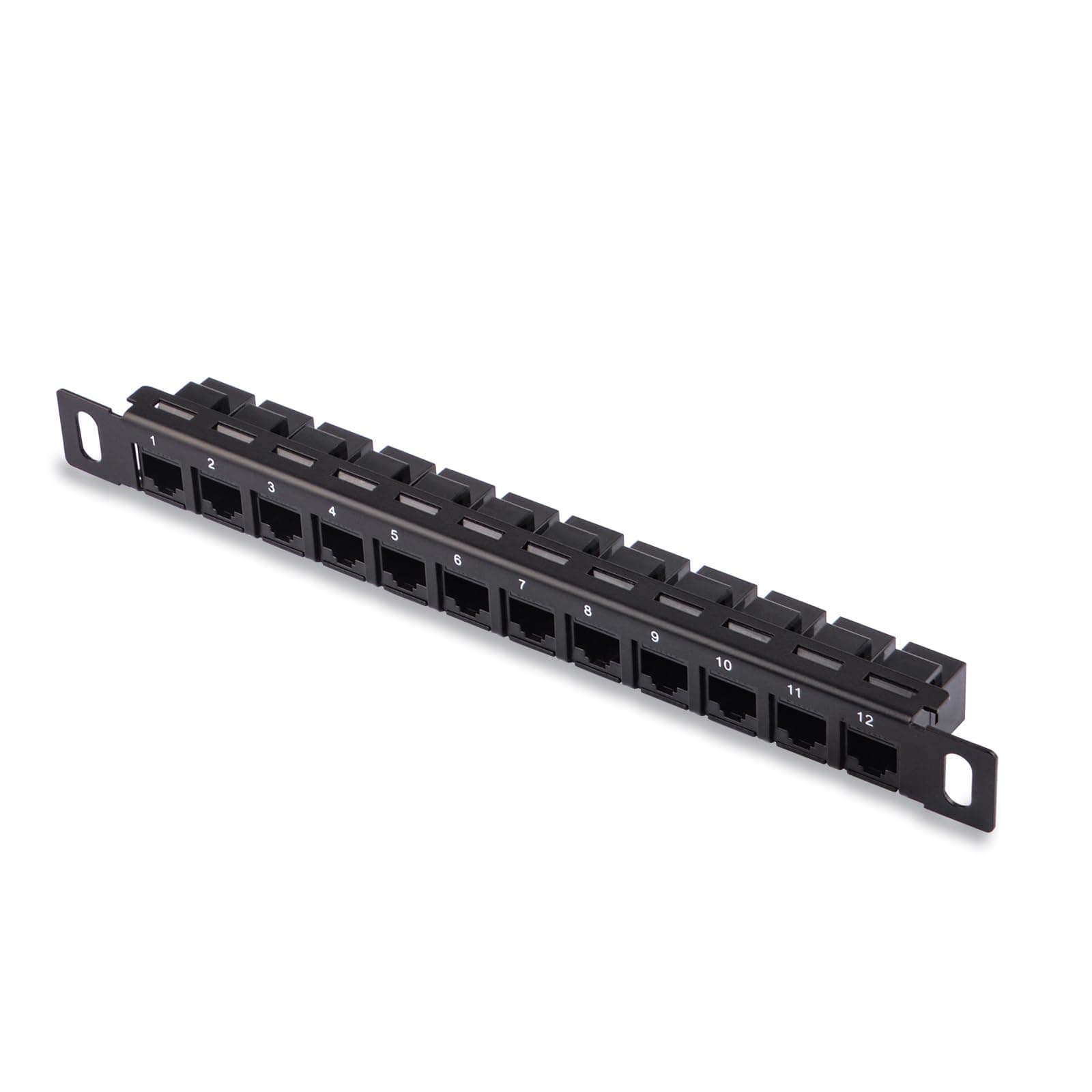 GeeekPi 10" 0.5U 12-Port Patch Panel, CAT6 Network Patch Panel