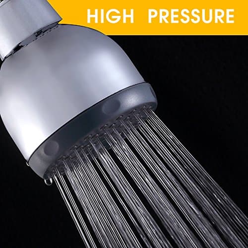 SARLAI 3 Inch  High Pressure High Flow Shower head, Removable Water Restrictor Wall Mount Showerhead，Adjustable Brass Swivel Ball Joint，Polished Chrome