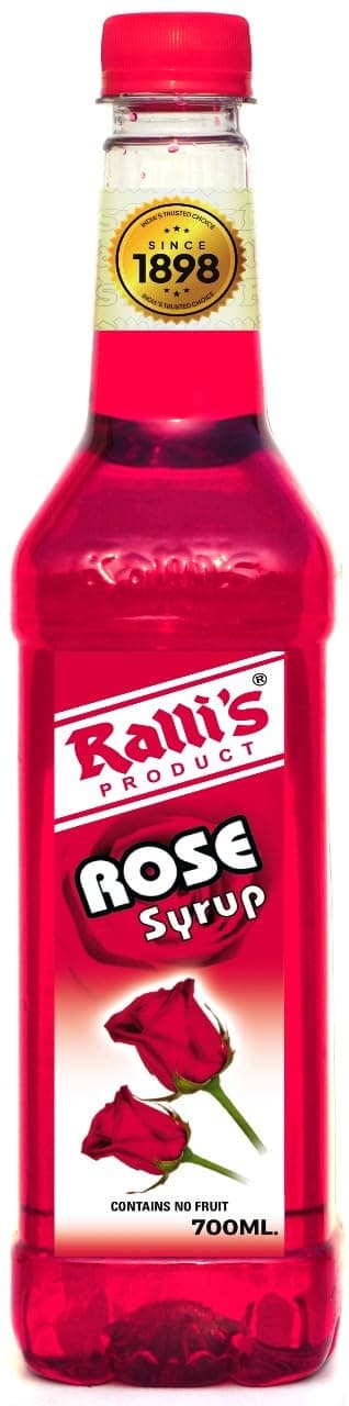 - Ralli's Rose Syrup Sharbat 700ml | Refreshing Drink with Milk, Soda, or Water | Perfect for Rosemilk, Falooda, Mocktails, Desserts & Sweets | Organic Summer Beverage