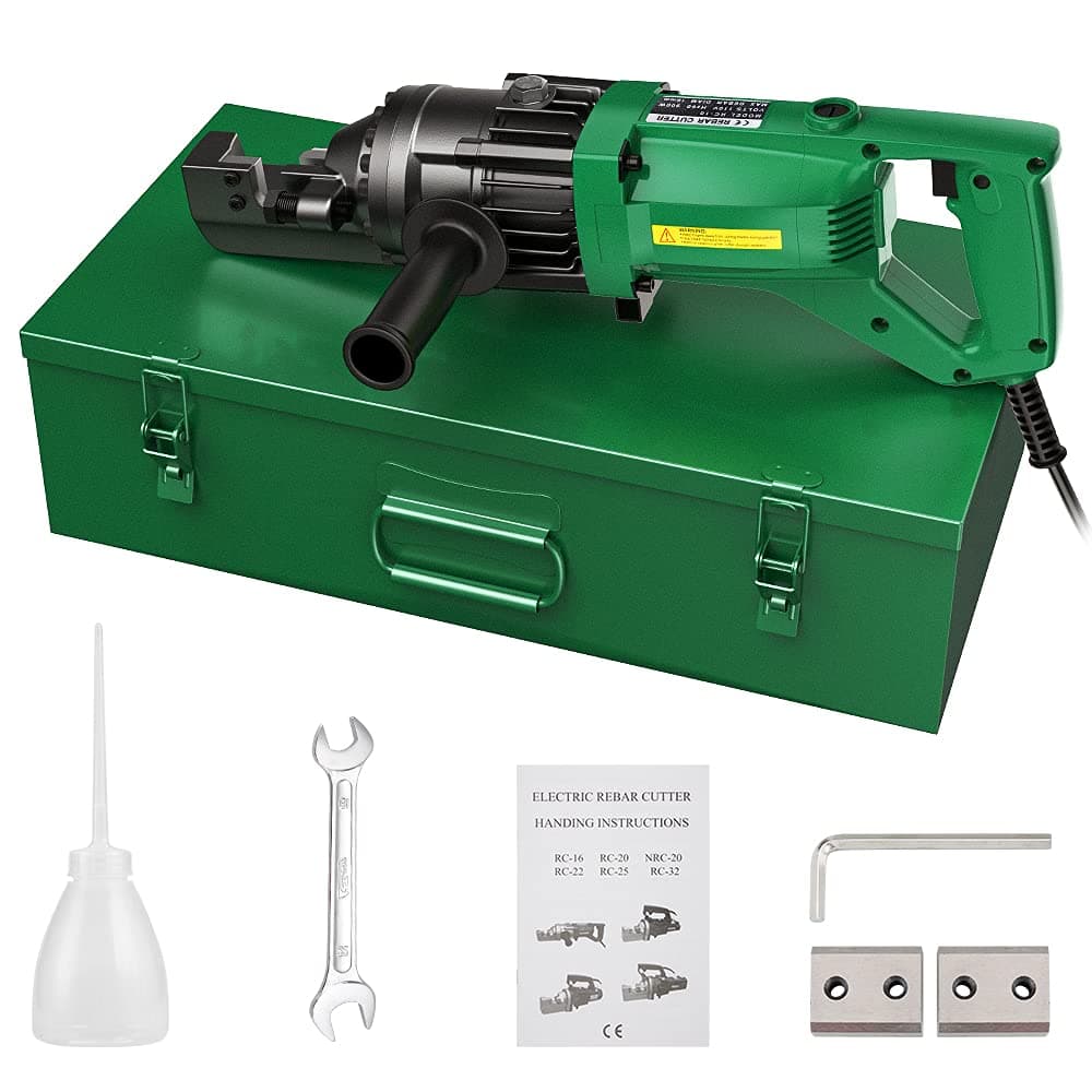 Anbull 900W Electric Rebar Cutter, Cutting up to 5/8 Inch 4-16mm #5 Rebar, with Replaceable Jaw Blades, Cutting Speed 2.5-3.0S (900W RC-16)