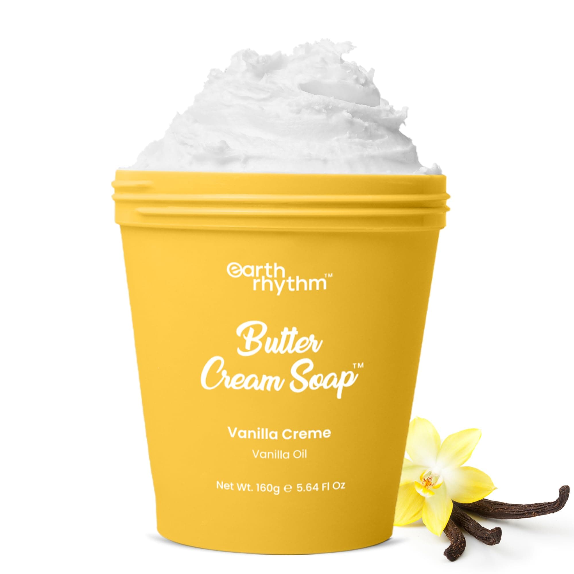 Earth Rhythm Butter Cream Soap, 48H Moisture, Gentle Cleanse, No Sulphates, No Phthalates – Vanilla Creme