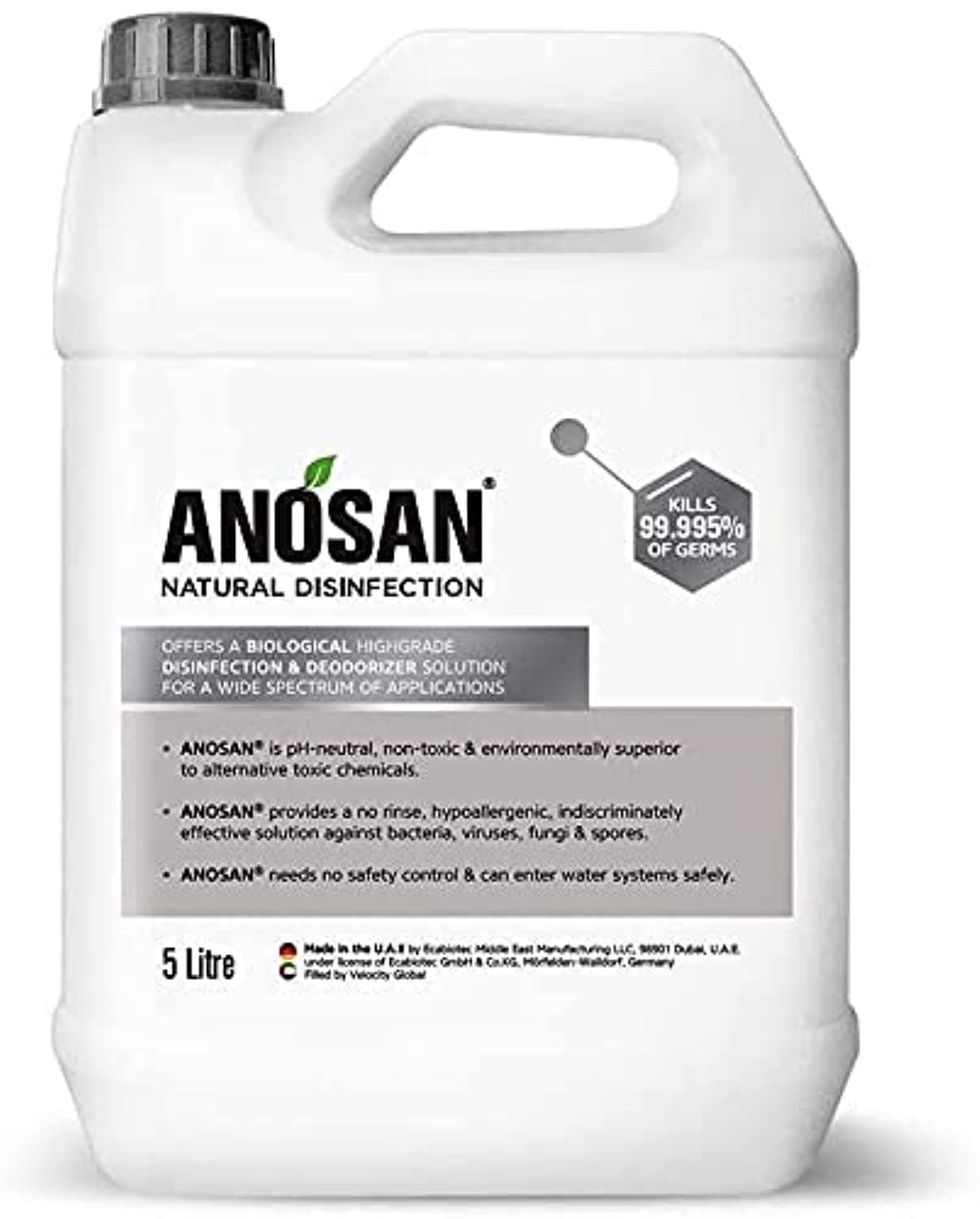 ANOSANSurface Disinfectant High Level Natural Hand Sanitizer - CONT. 5L