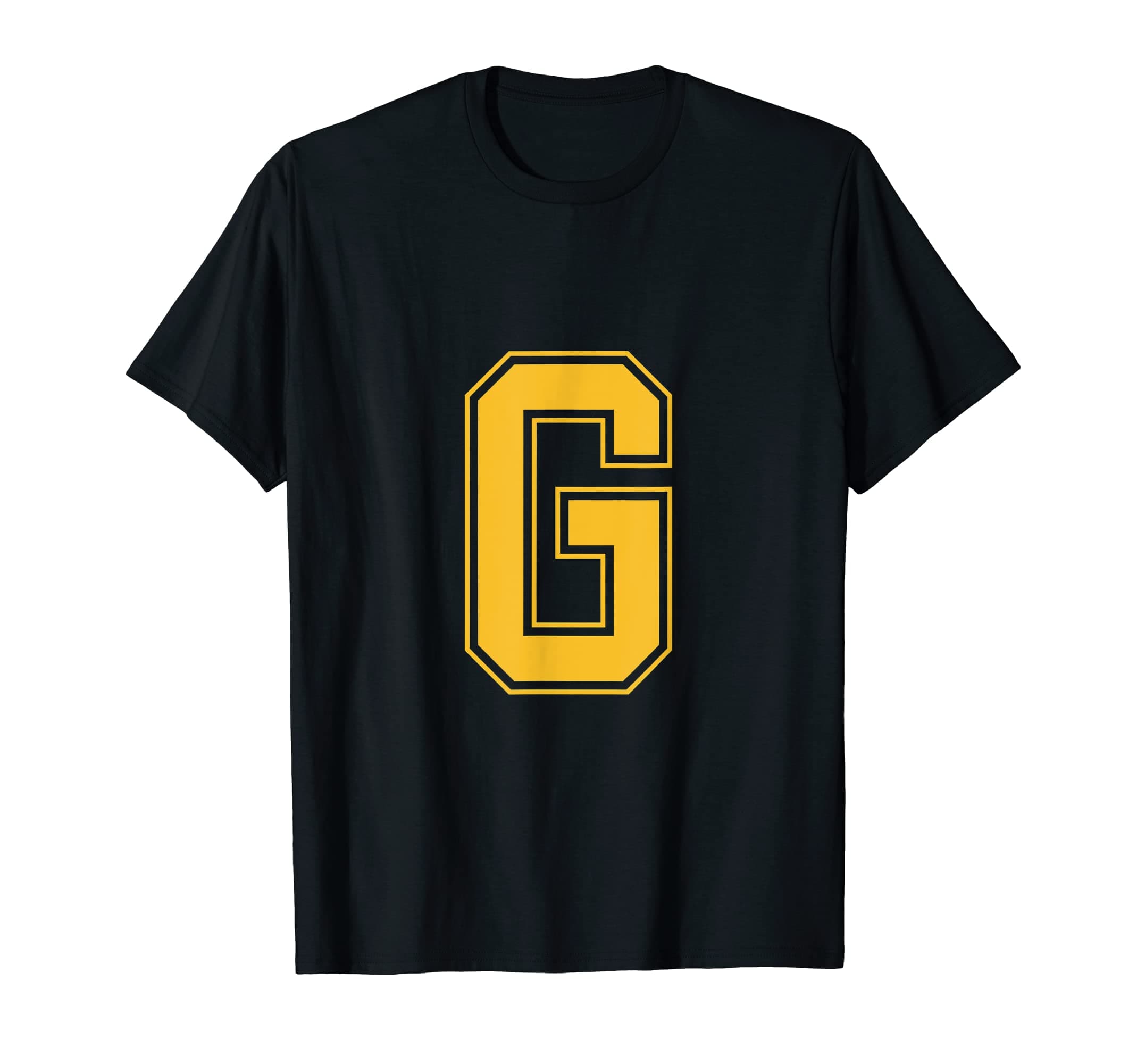 Monogram Red Yellow College Monogram G Vector Art T-Shirt