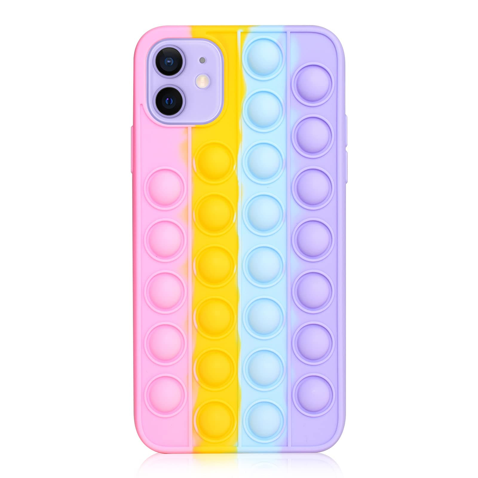 Fidget Toys Phone Case,Sensory Push Bubble Toy Protective Cover Case for iPhone 11,11 pro,11 pro Max,12,12 pro,12 pro Max