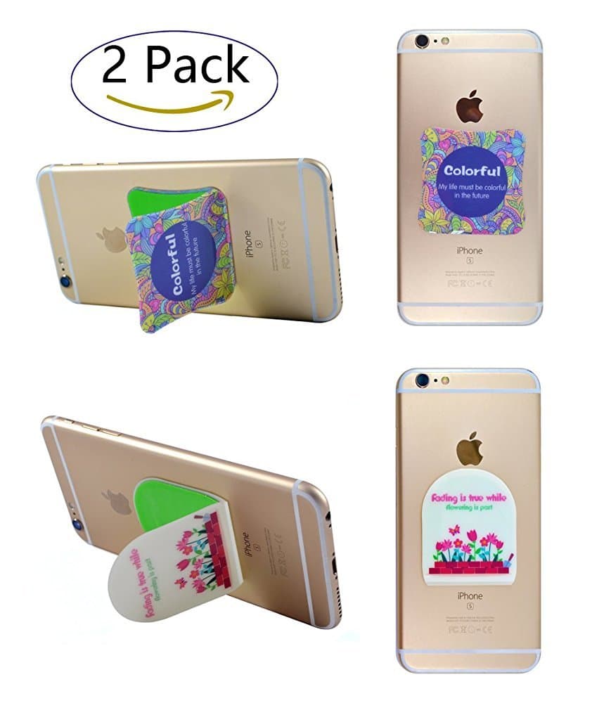 AOERJIA Waterproof Universal Cell Phone Holder of Nano Suction Stick To Glass, Tile, Car GPS, Most Smooth Surface for iPhone 7/6s, 7/6s plus, 5s, SE and Other Smartphone. (2 Pack)