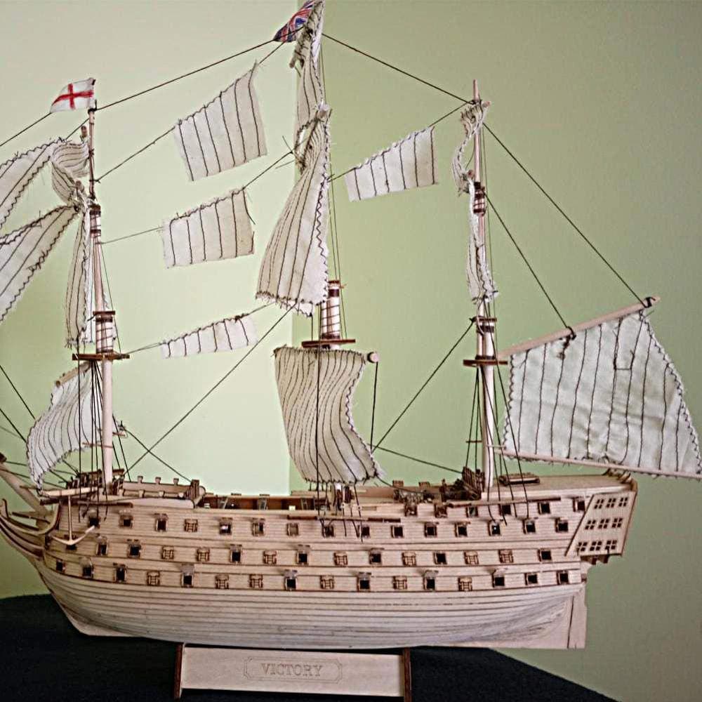 MADOUR Watercraft Model Building Kits Ship Model Boat Kit Assembling Building Kits Wood Ship Model Diy Assembled Royal Navy Wooden Model Ships The Victory Sailboat Modeling Toy Kit