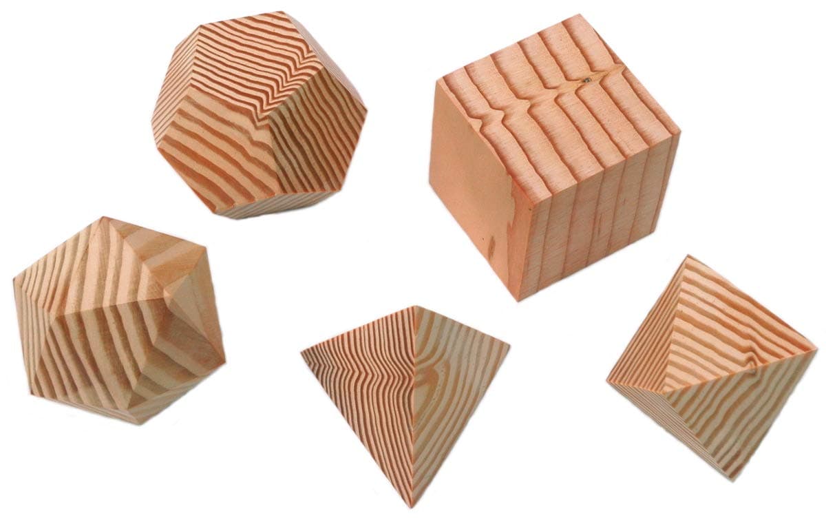 Platonic Solids in Wood