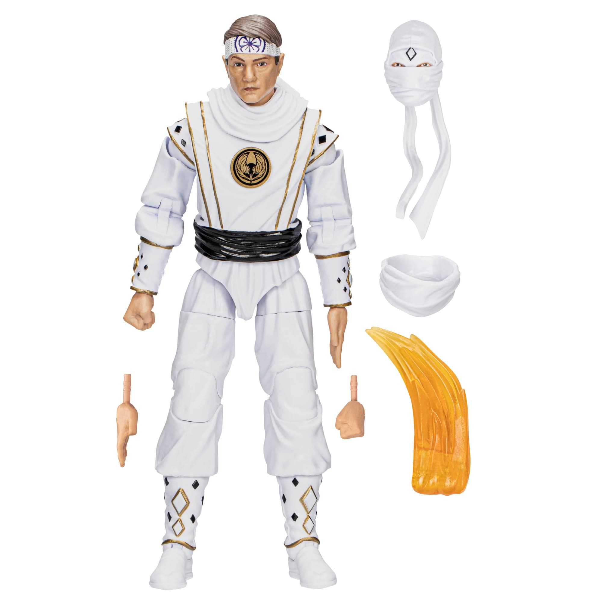 Hasbro Power Rangers x Cobra Kai Ligtning Collection Morphed Daniel LaRusso White Crane Ranger 15 cm
