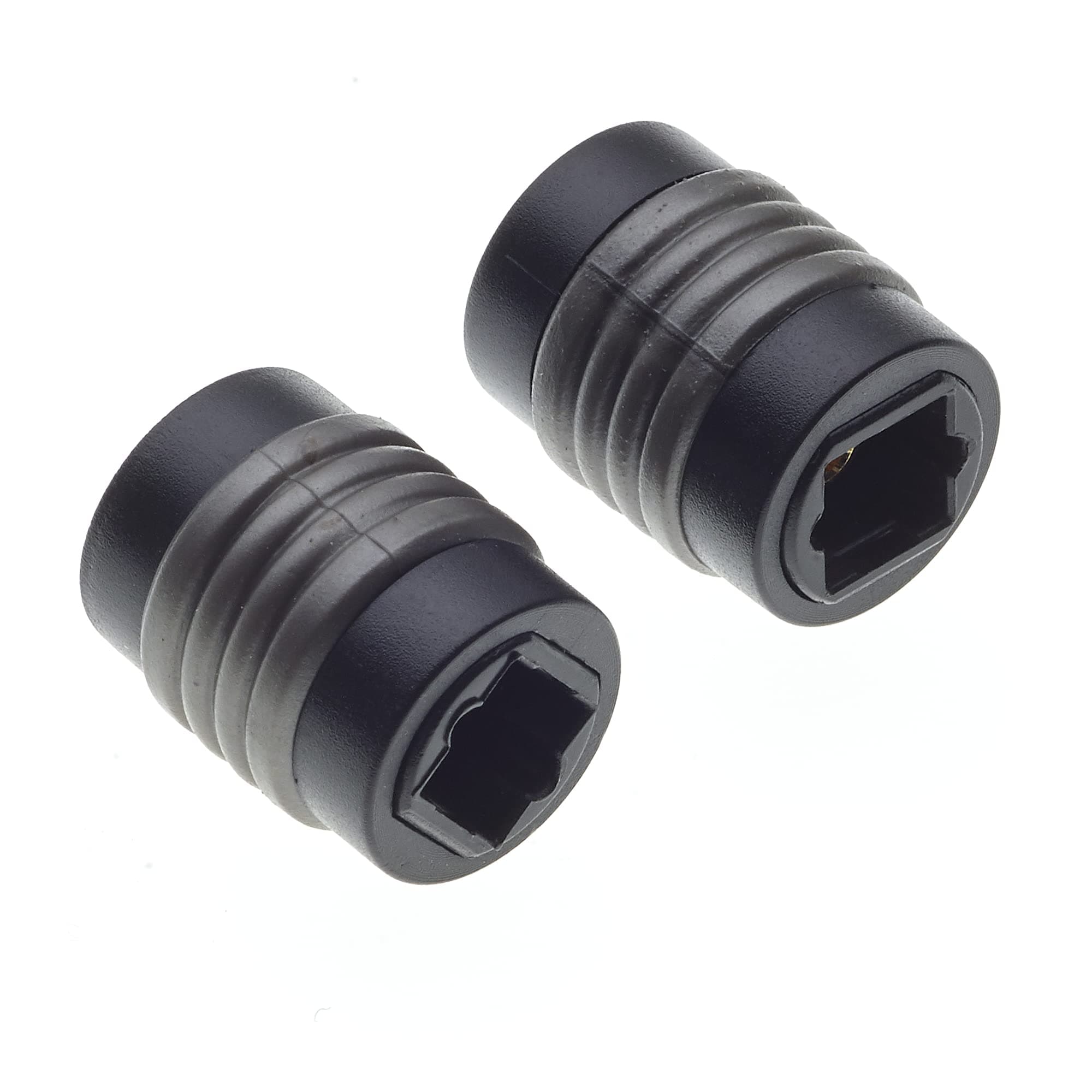 Keple Optical TOS To TOS Adaptor, Pack Of 2 - TOSLINK Coupler, Female To Female TOSLINK Joiner, Socket Adaptor For Optical Audio Cable Leads
