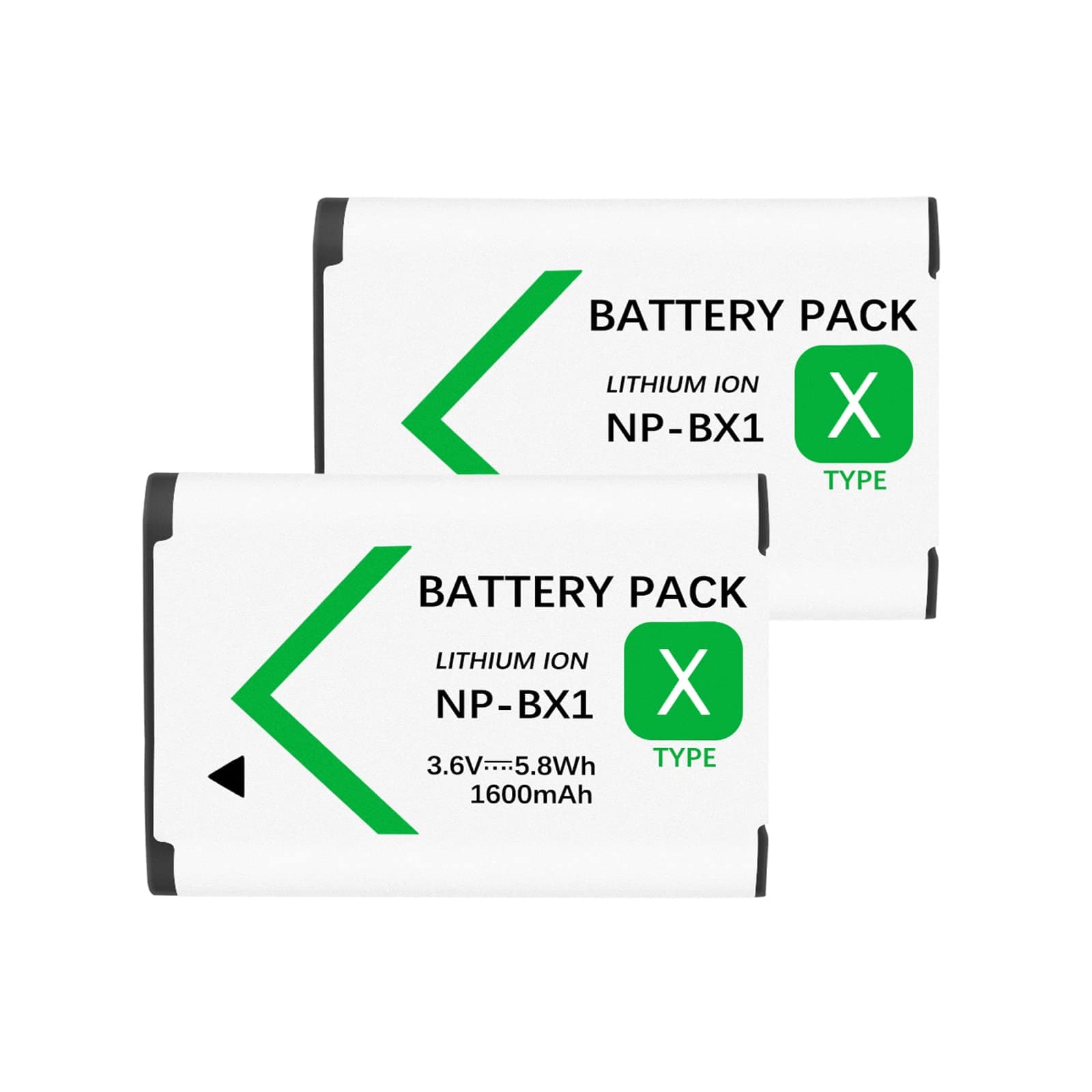 NP-BX1 Batteries High Capacity, NP BX1 Battery Compatible with Sony DSC-RX100 / RX100 V / RX100 VII DSC-HX80 FDR-X3000 HDR-AS100V (2 Batteries)