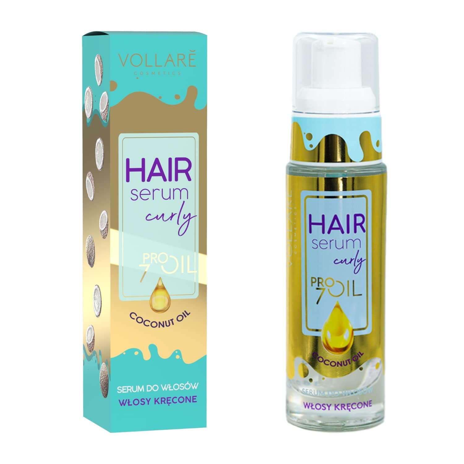 Vollaré Cosmetics | Hair Serum Coconut Oil (30ml) Hair Oil | Care Serum for the care of fine, delicate curly hair - enriched with coconut oil.