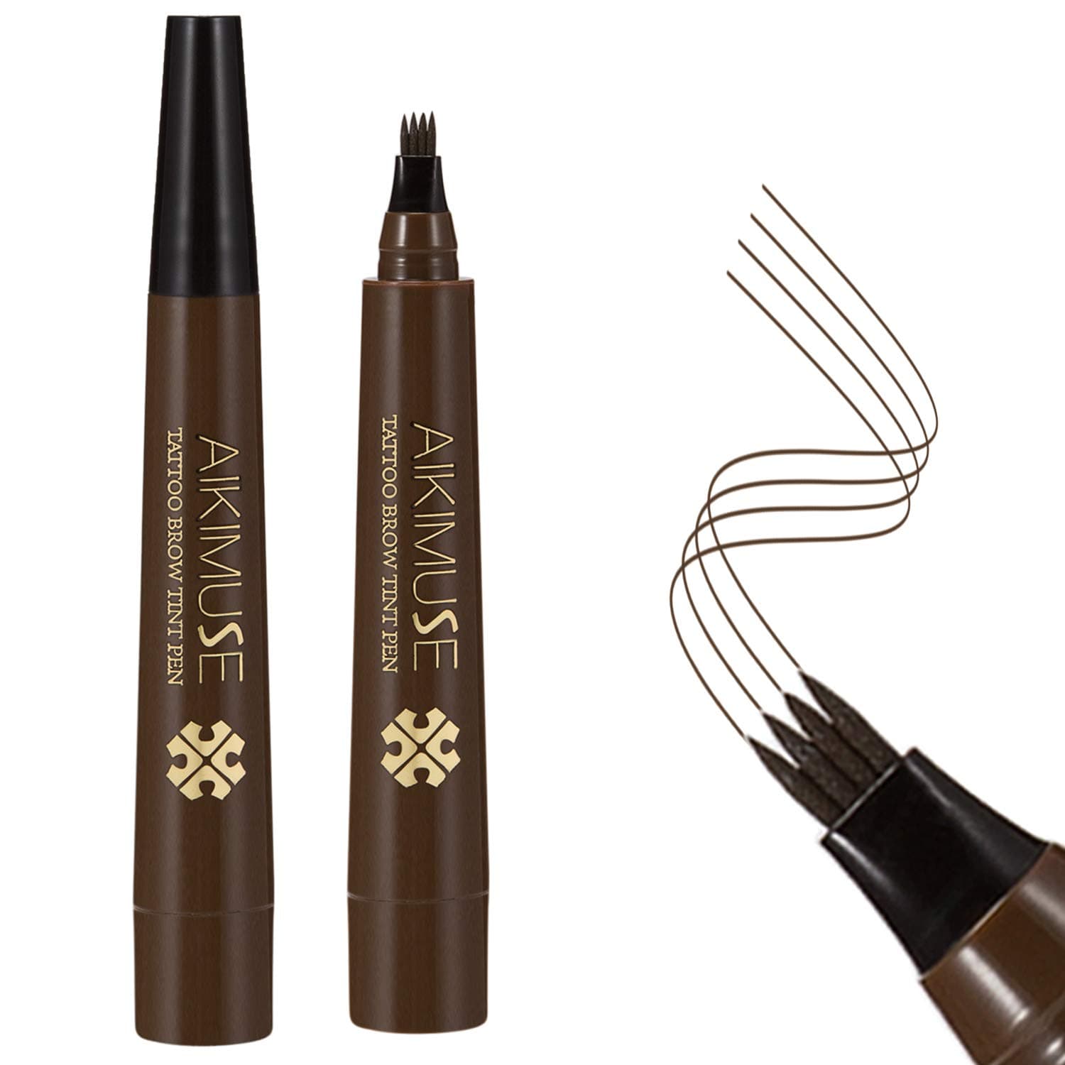 Lusucat Liquid Eyebrow Pen Waterproof Microblading Eyebrow Pencil with a Micro-Fork Tip Applicator Creates Natural Looking Brows Effortlessly