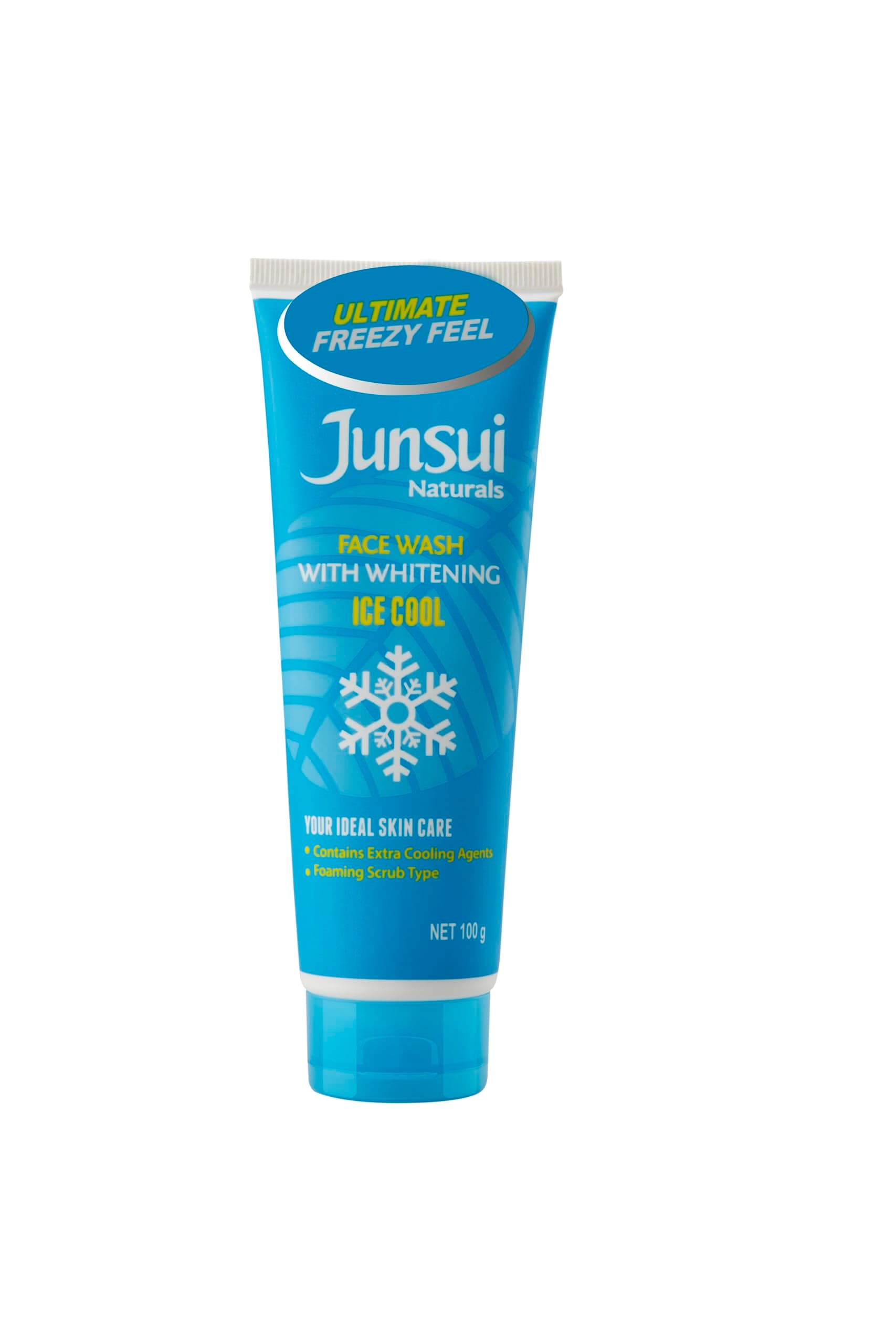 Naturals Face Wash Ice Cool | Enjoy Ultimate Freezy Feeling and Helps Brighten The Skin | Contains Extra Menthol and Yam Bean Extract | 100gm