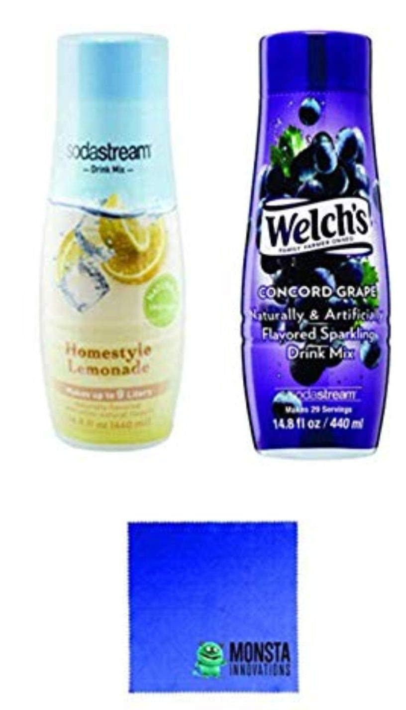 SodaStream 14.8 fl Home Style Lemonade, Welch's Concord Grape Value Pack