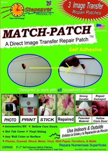 Self-Adhesive Match Patch Image Transfer Repair Patch
