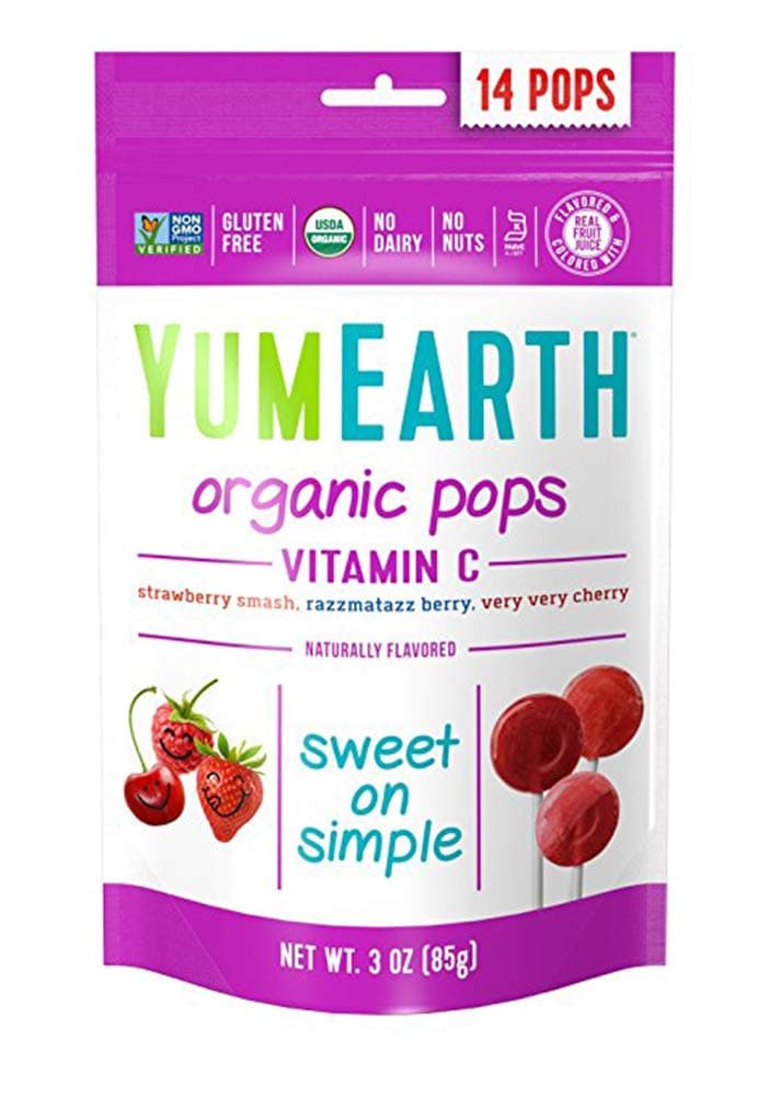 Organic Vitamin C Lollipops, 14 Lollipops (Pack of 6), Gluten Free, Vegan (Packaging May Vary)