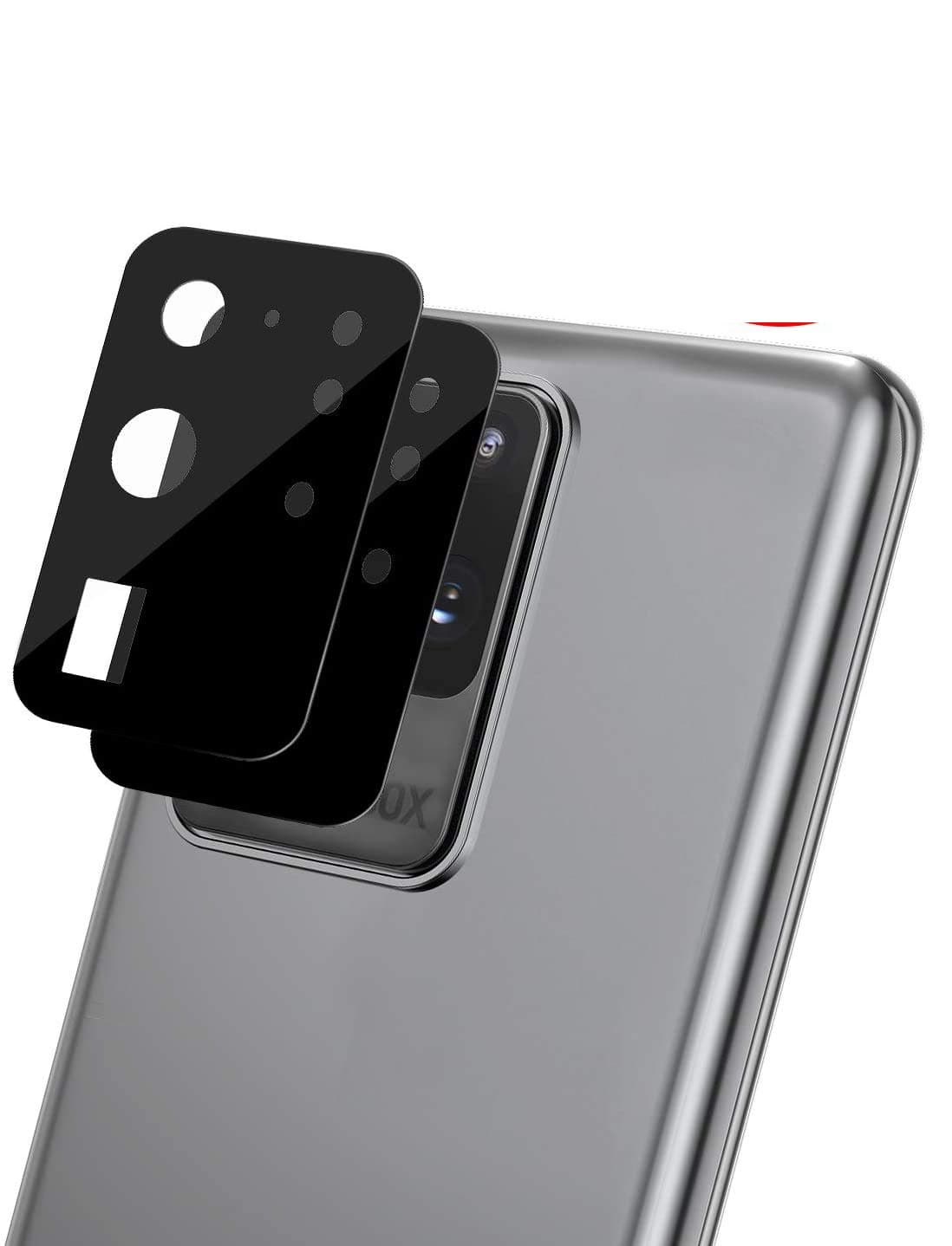 [ 2 Pack] OEAGO Camera Lens Protector for Samsung Galaxy S20 Ultra Screen Protector Tempered Glass, Easy Install 9H Hardness HD-Black