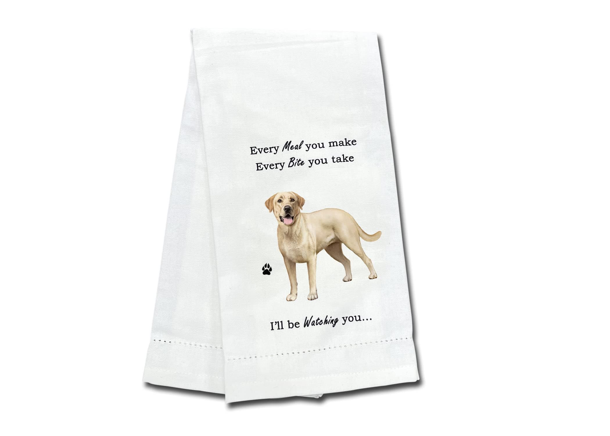 YELLOW LABRADOR Kitchen Towels - Soft, Highly Absorbent - Gifts for Pet Lovers - Quick Drying - 100% Natural Cotton