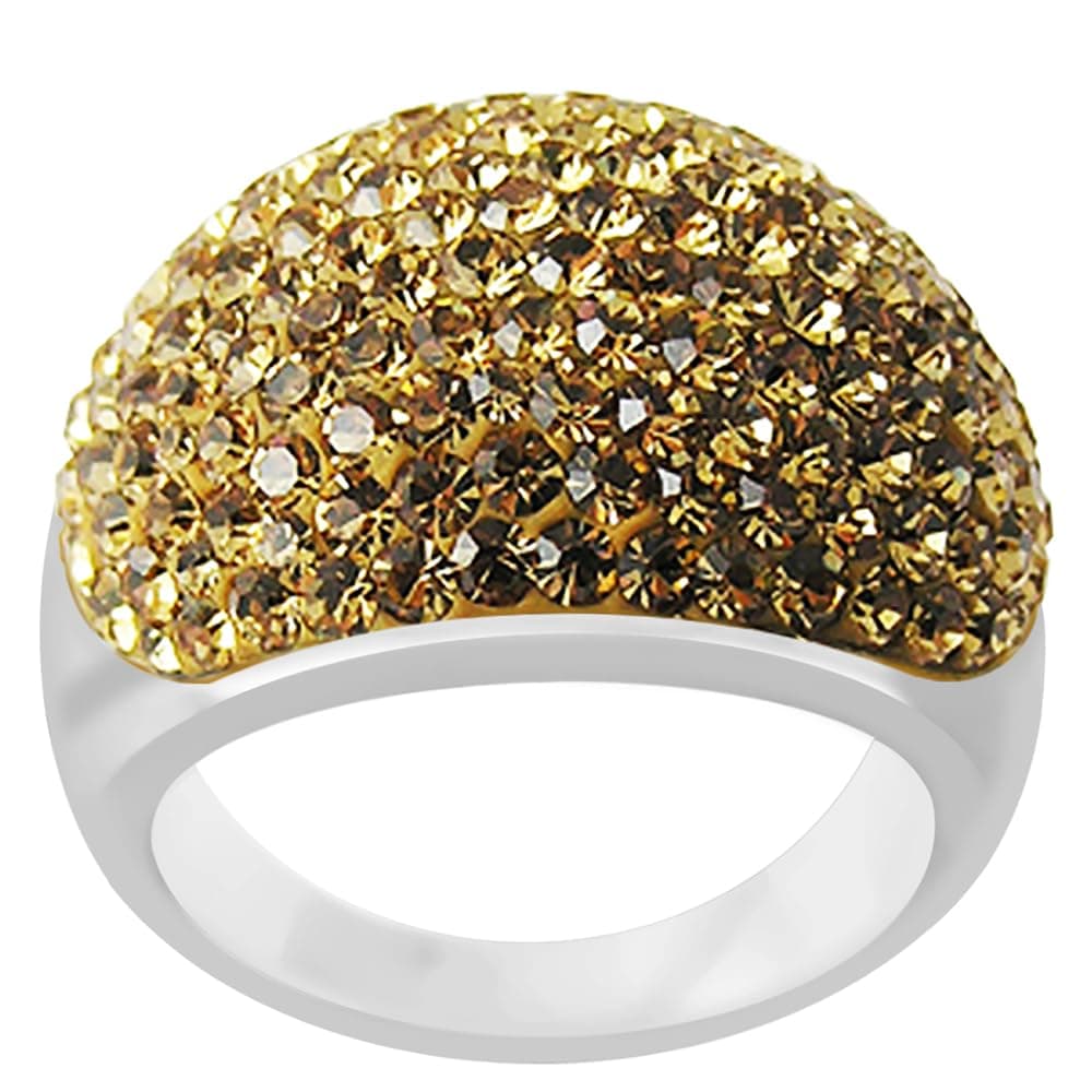 Colorful Light Topaz Multi Preciosa Crystal Stone Setting on Ferdio Glue Finger Ring Size M (Size 6)