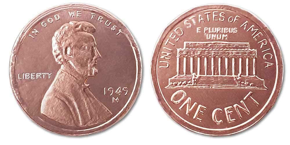 Madelaine Chocolate Highly Detailed, Solid Milk Chocolate Copper Penny Coins, Wrapped In Italian Foil - 1 LB