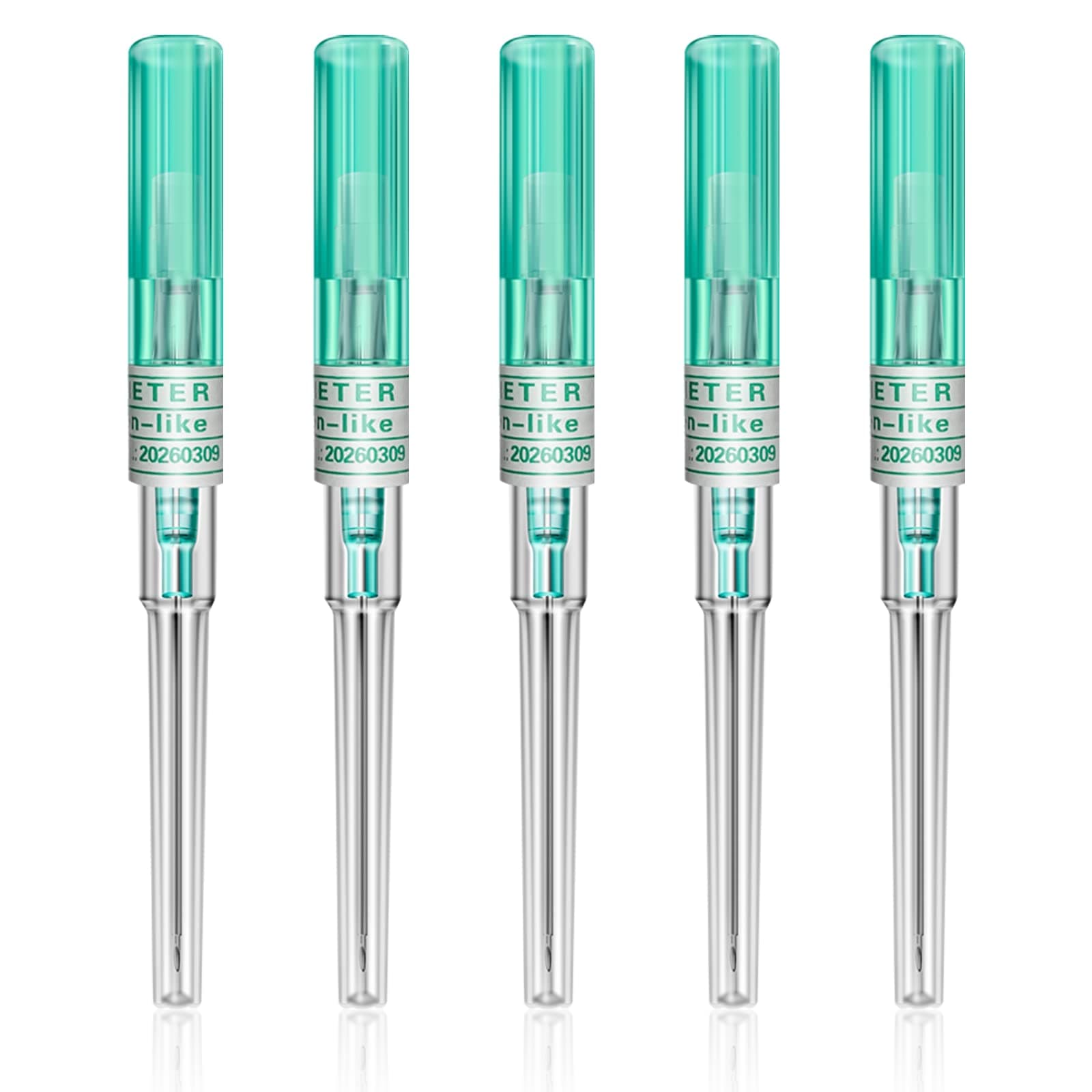 Catheter Needles - Autdor 5Pcs Piercing Needles 18 Gauge IV Catheter Needles Ear Nose Piercing Needles Stainless Steel Hollow Needles for Ear Nose Lip Tongue Belly Navel Nipple Cartilage Piercing Kit