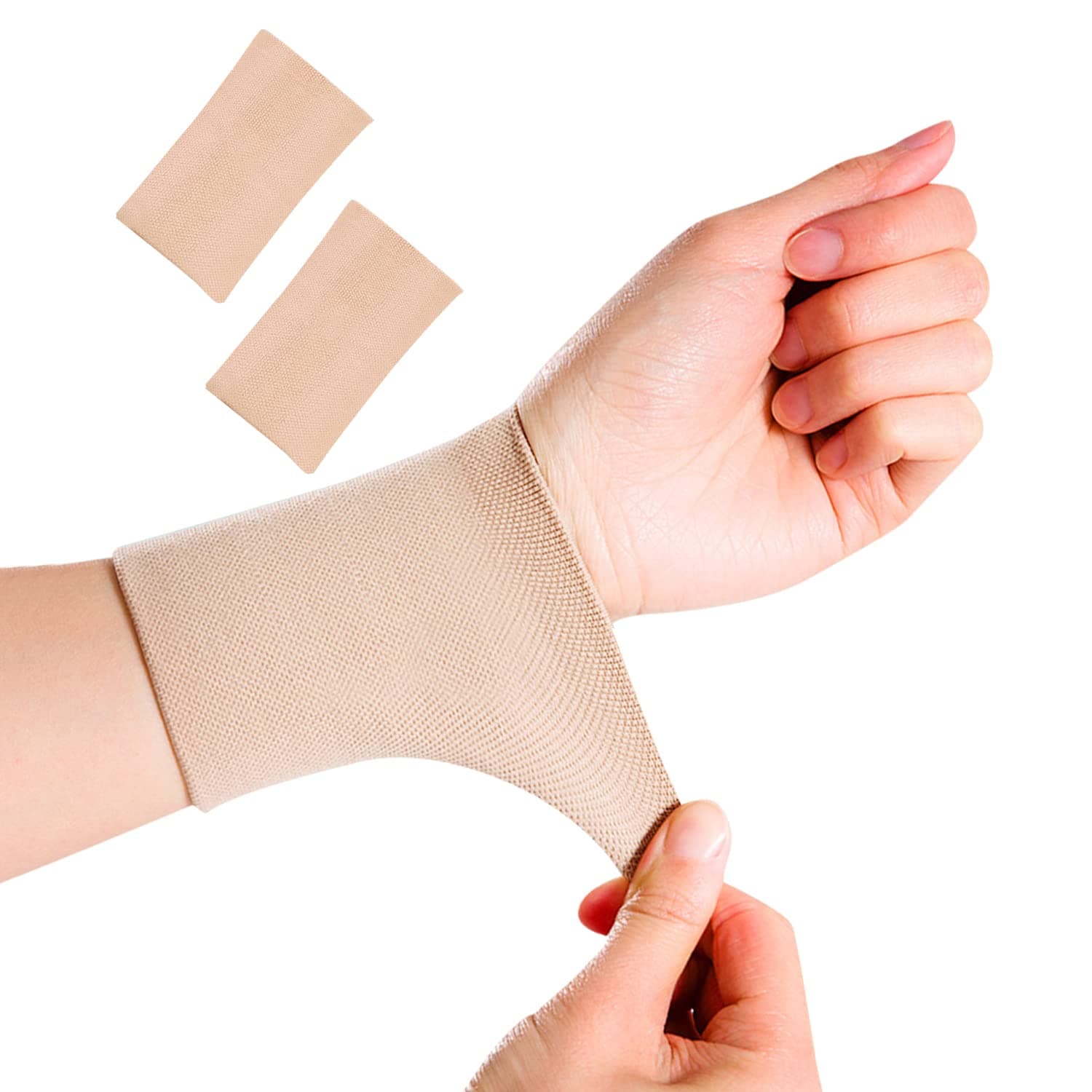 Men & Women Compression Wrist Sleeve Wrist Brace Wrist Supports Wrist Wraps Elastic Wristbands for Tennis, Tendonitis, Carpal Tunnel, Tattoo Cover Up Bands