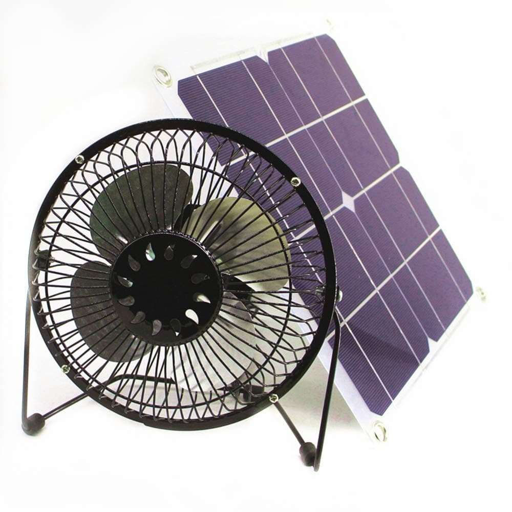 6 inch Fan Powered Ventilation Caravan Camping Home Office Outdoor Traveling Fishing by solar fan
