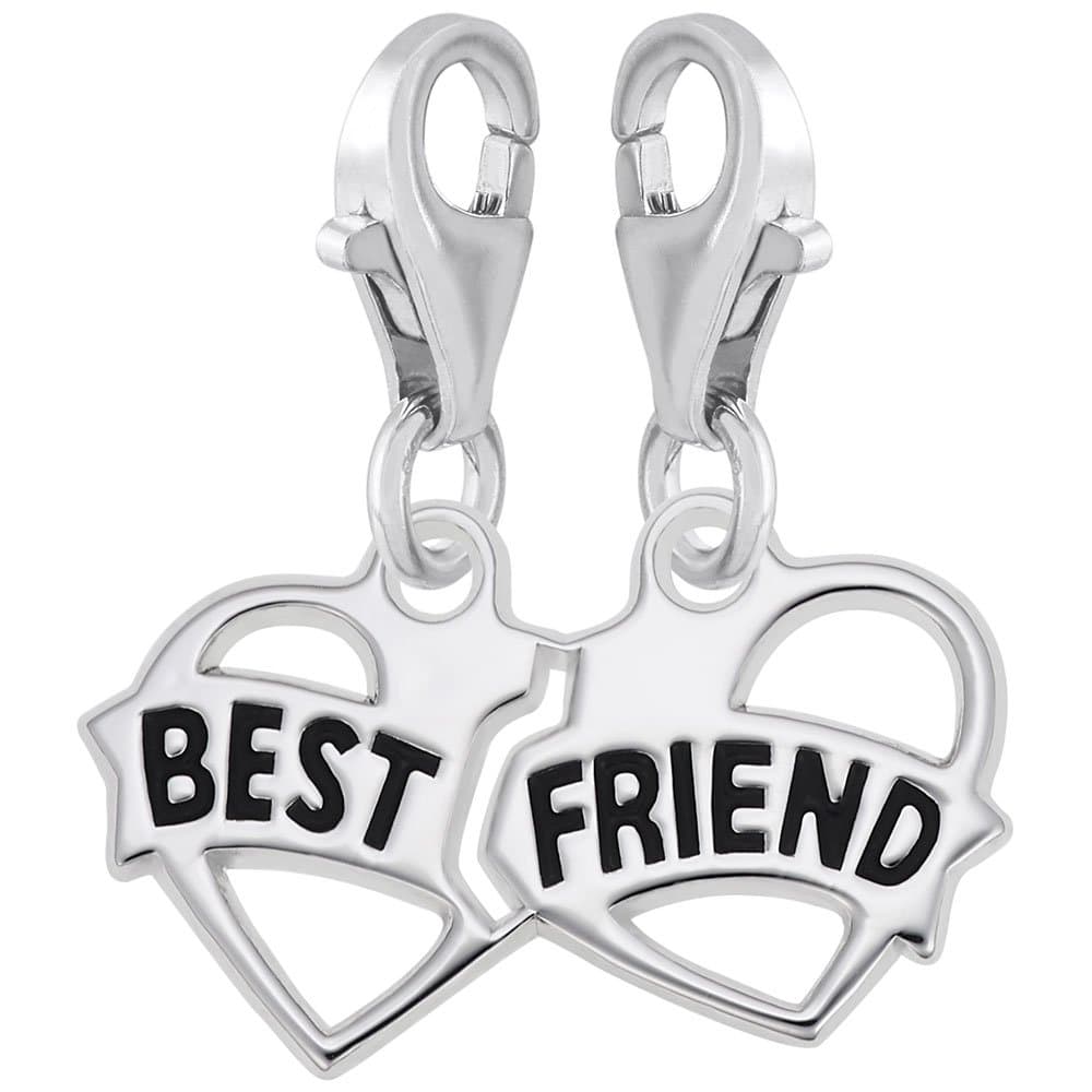 Best Friends Charm with Lobster Claw Clasp, Charms for Bracelets and Necklaces