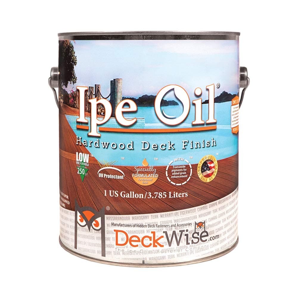 - DeckWise Ipe Oil Hardwood Deck Semi-Transparent 250 V.O.C. Natural Finish, 1-Gallon