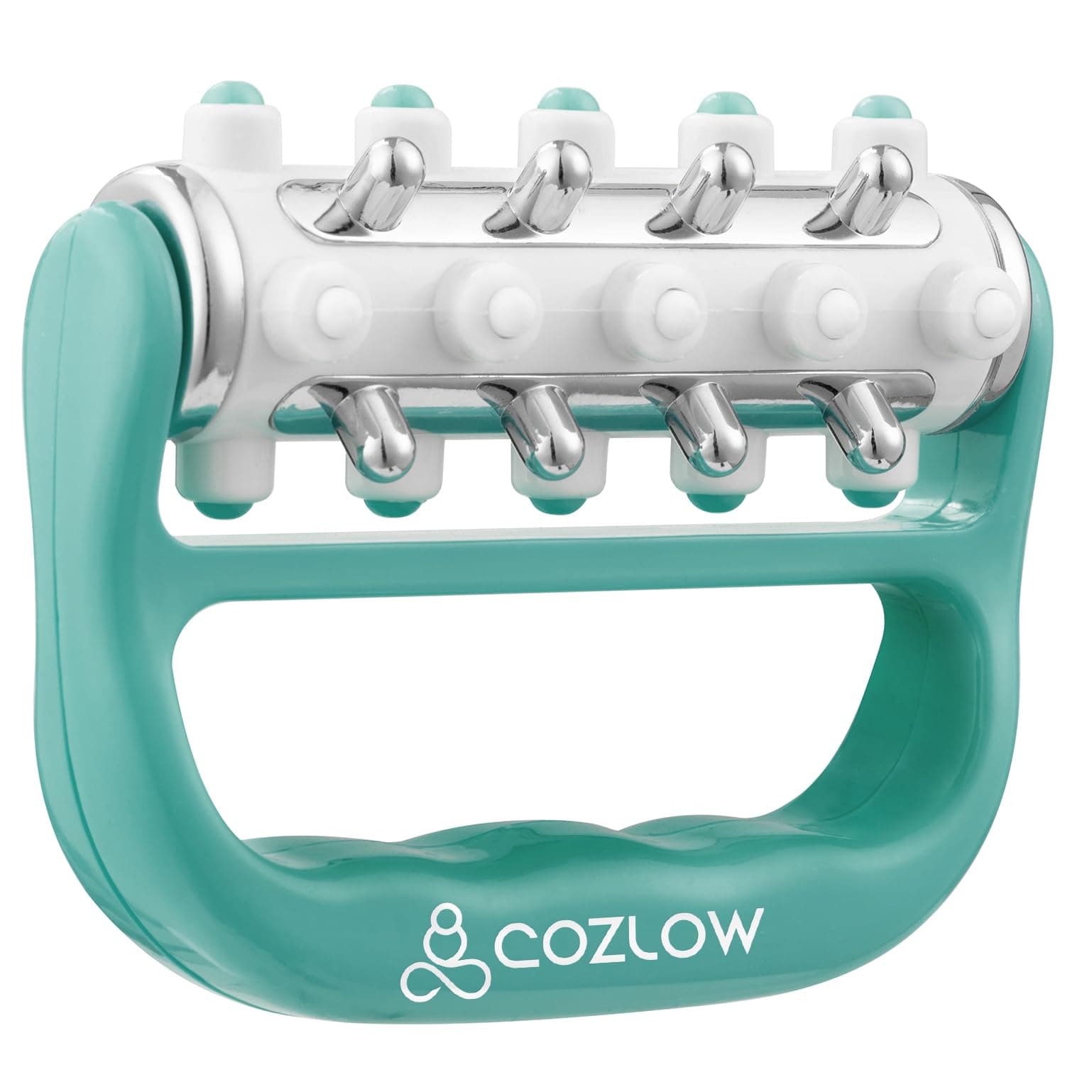 Cozlow - MyoRelease Lymphatic Drainage Massager - Green - Ultimate Fascia Release & Scar Tissue Massage Tool - Personal Handheld Massage Roller for Shoulder, Neck, Thigh, Leg & Back