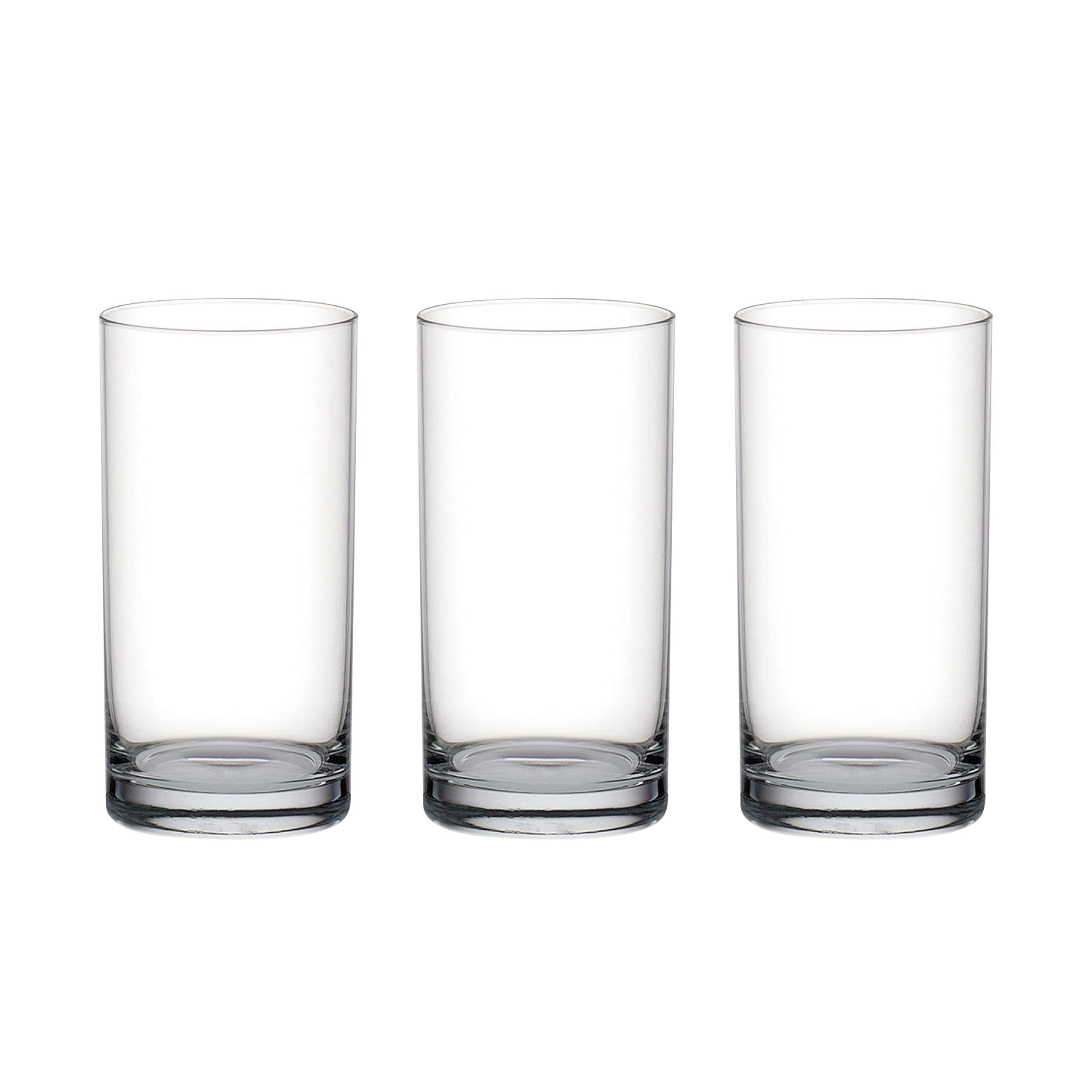 Ocean Fin Line Hi Ball Glass, 280 Ml, Set of 3, B0121003, High Ball Tumbler, Long Drink Glass, Collins Glass, Water Glass, Juice Glass
