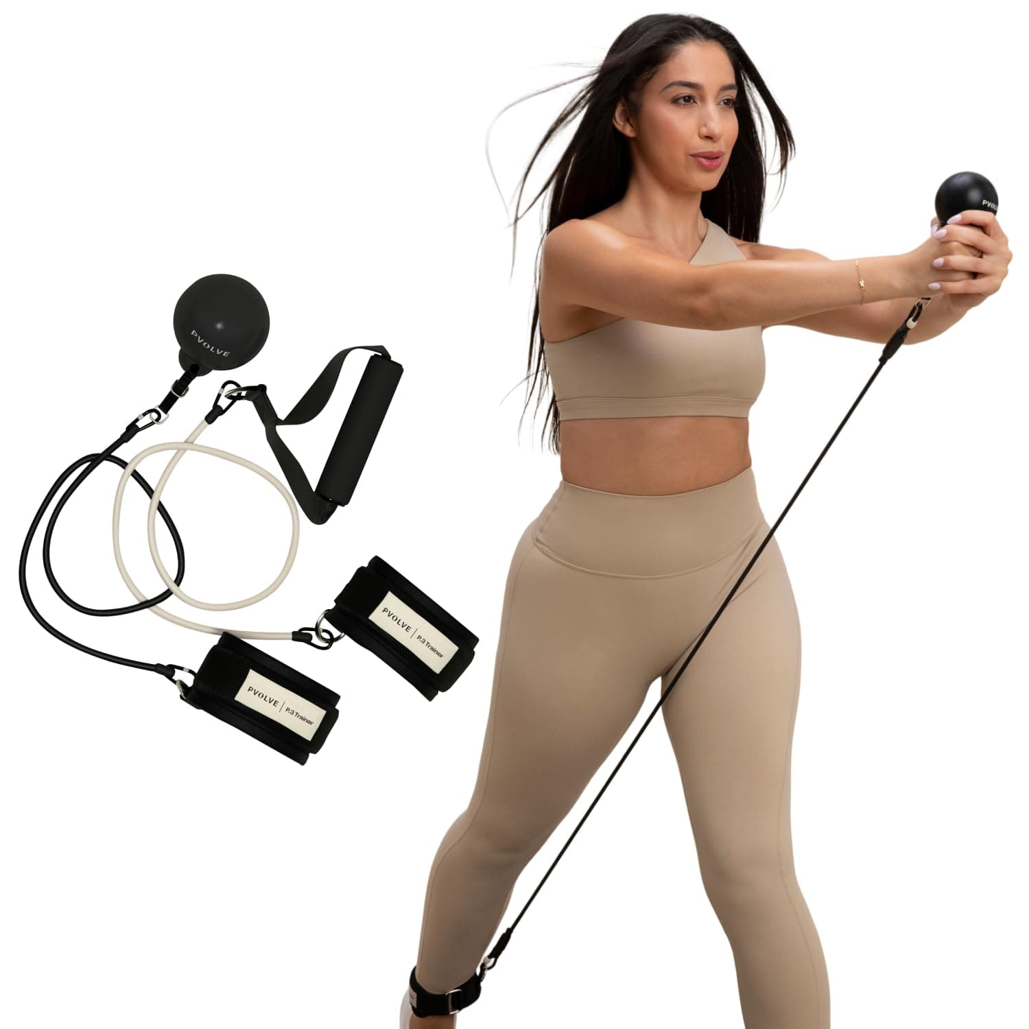 P.3 Trainer- Home Gym Fitness Equipment Resistance Band with Ankle Strap and Weight System