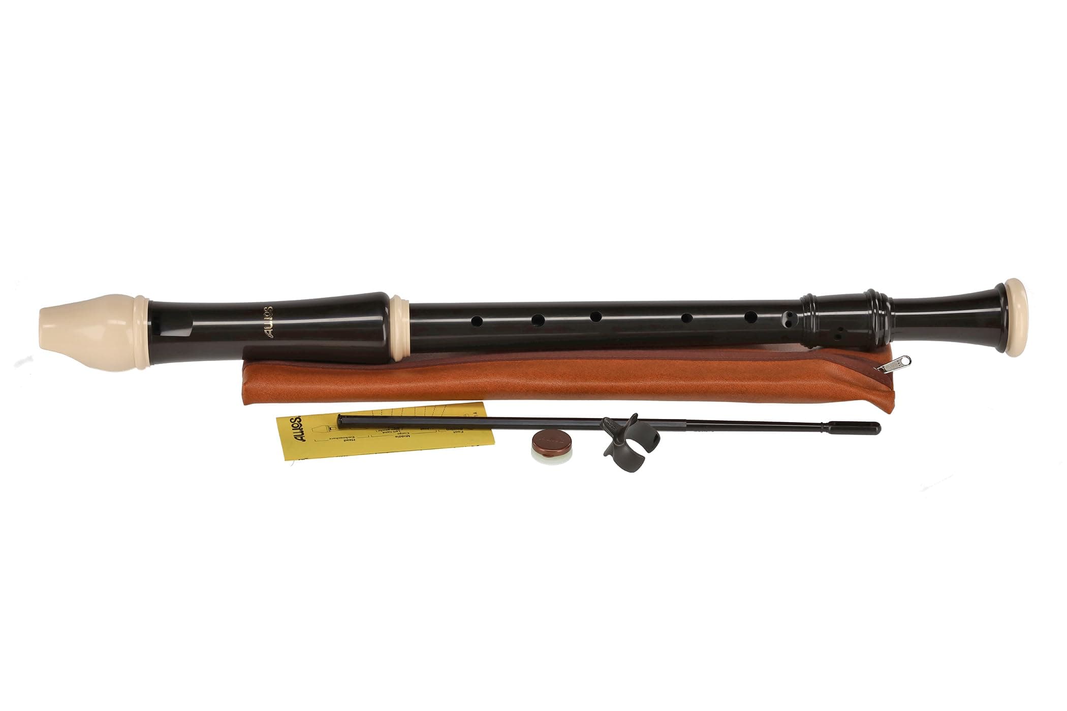 Aulos C-tenor recorder, Dark Brown, Synthetic Resin, Baroque Fingering, ABS Plastic, Ideal for Beginner to Intermediate Players