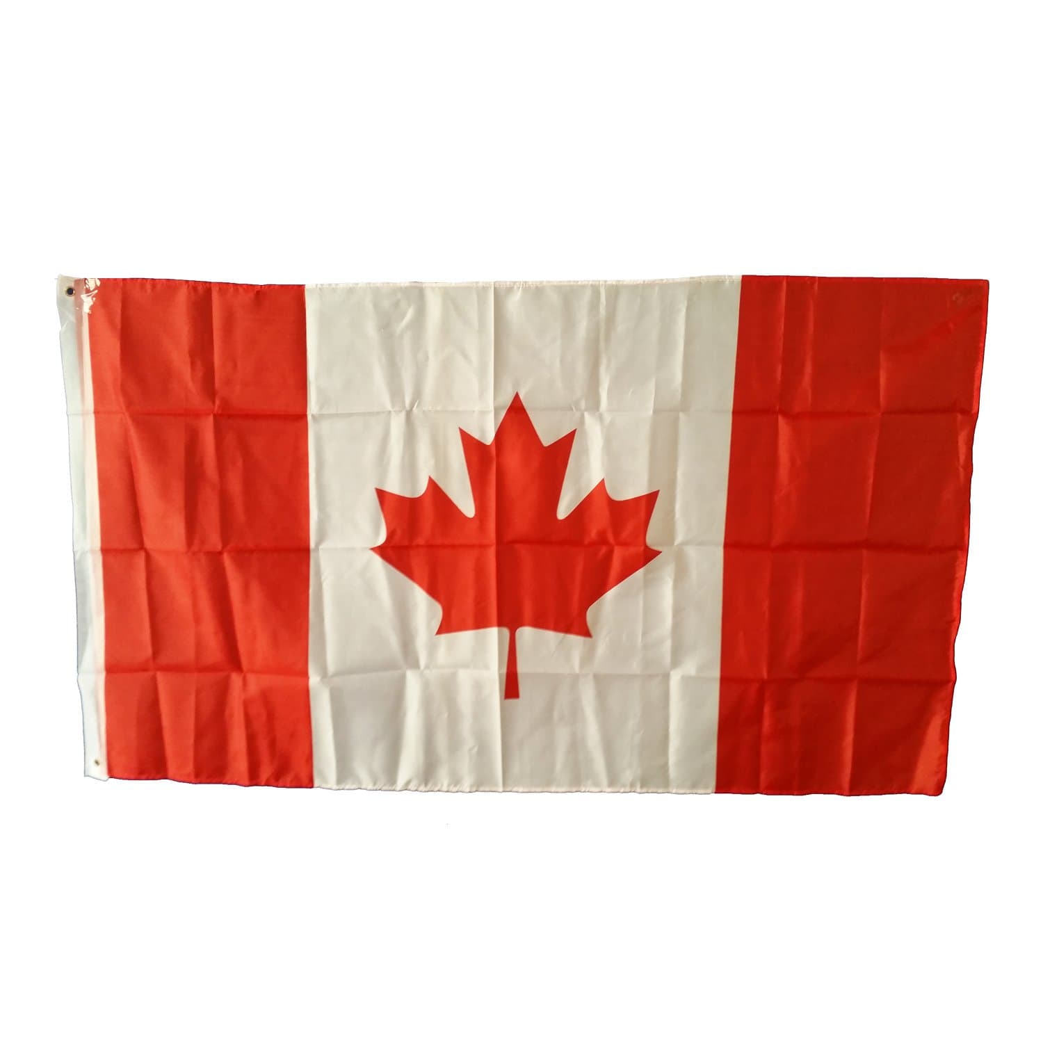 Canada Flag Day 2016. 150cm by 90cm, 5ft by 3ft Red and White Maple Leaf L 'Single Leaf Lester B. Pearson George Stanley Canadian Flag. Souvenir Souvenir/Speicher/Memoria. 5' x 3' Polyester to