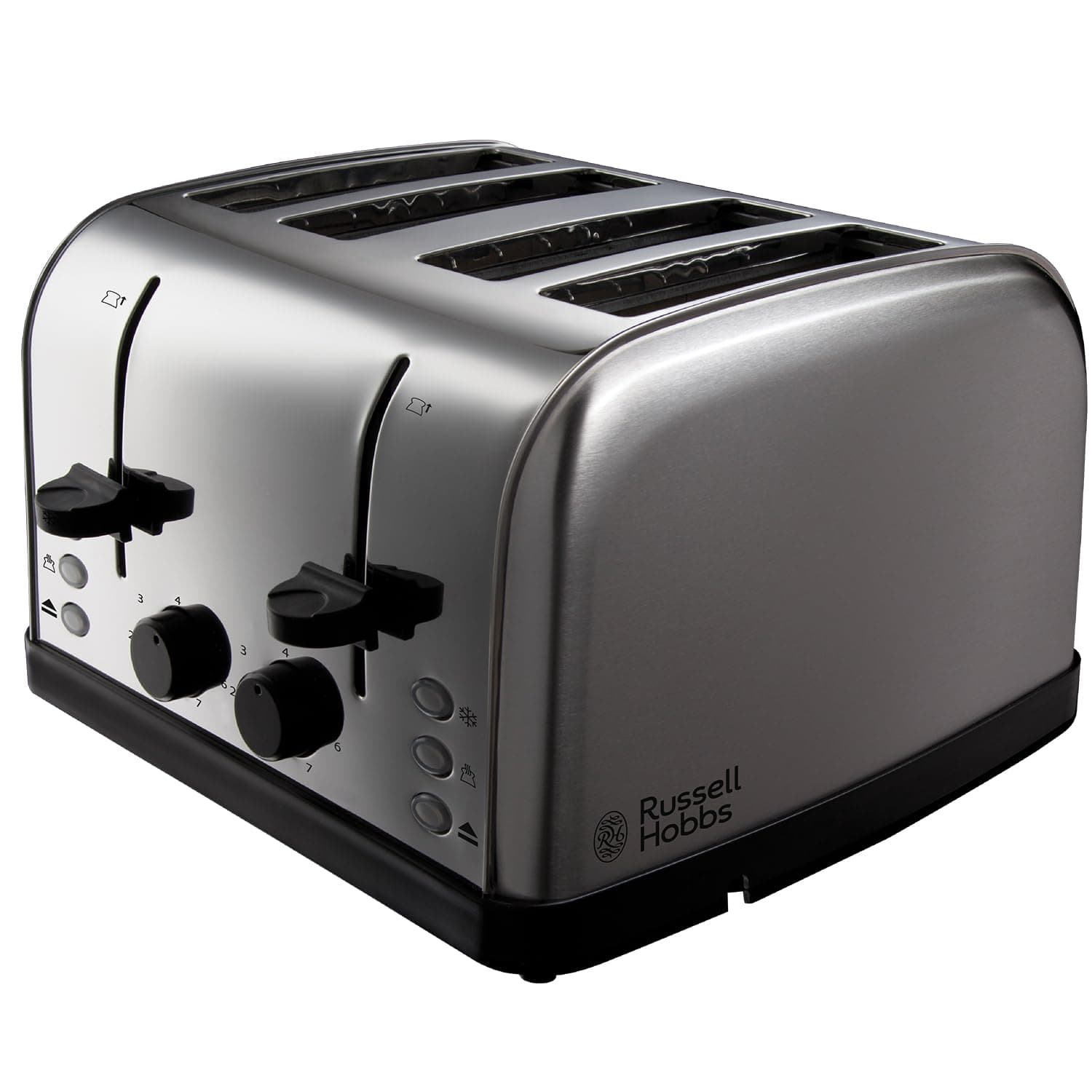 Russell Hobbs 18790 Futura 4-Slice Toaster, 1500 W, Stainless Steel Silver, Four Slice