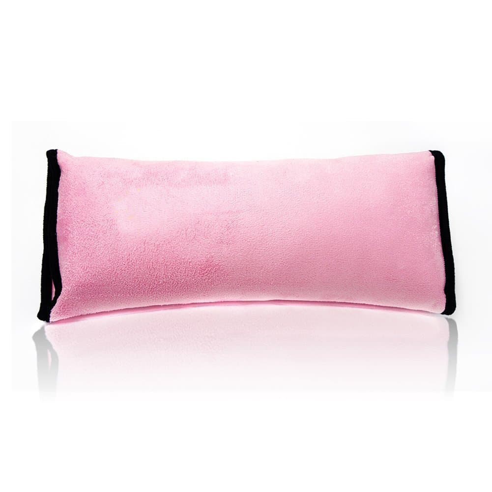 Children Car Soft Seat Belt Shoulder Pad Pillow Headrest Support Pillow Pink