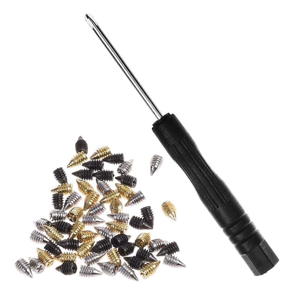 BluecellBCP 60pcs Metal Cross Slot Tip Screws for Belt Buckle Wallet Handbag, Screwdriver Included